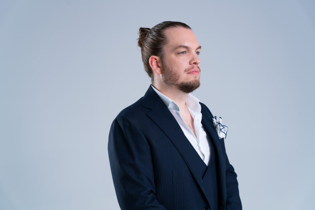 Seitenprofil von einem Unternehmer